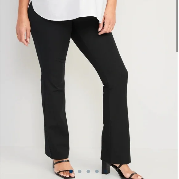 Maternity Side Panel Pixie Flare Pants Old Navy - Picture 2 of 6